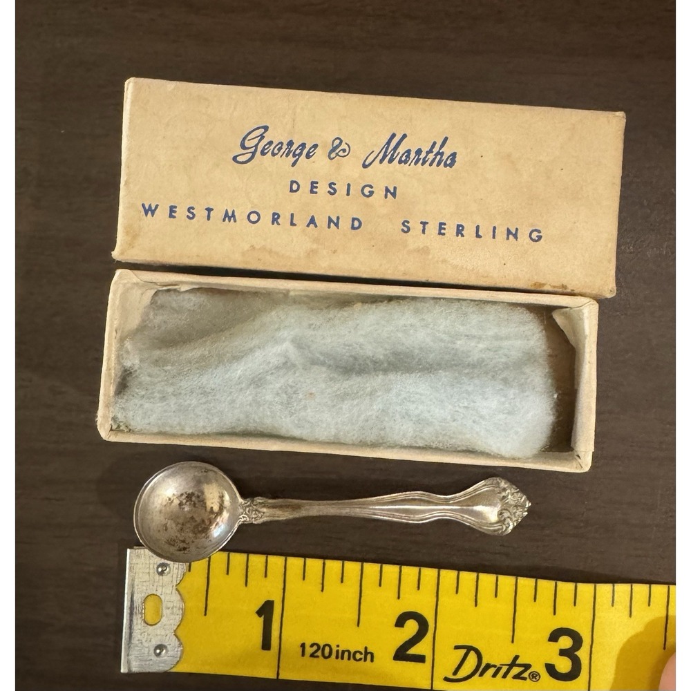 George & Martha Washington by Westmorland Sterling Silver Spoon pin/brooch